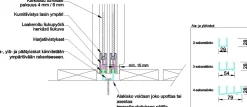 Terassin lasiliukuovi Keraplast, 4-os., valkoinen, kirkas lasi, mittatilaus