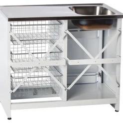 Tiskipöytä allaskaapilla Nimo TB 1000, 1 ovi, 900x1000x600 mm