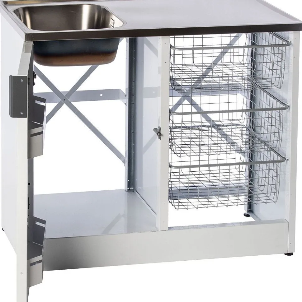 Tiskipöytä allaskaapilla Nimo TB 1000, 1 ovi, 900x1000x600 mm