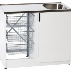 Tiskipöytä allaskaapilla Nimo TB 1000, 1 ovi, 900x1000x600 mm