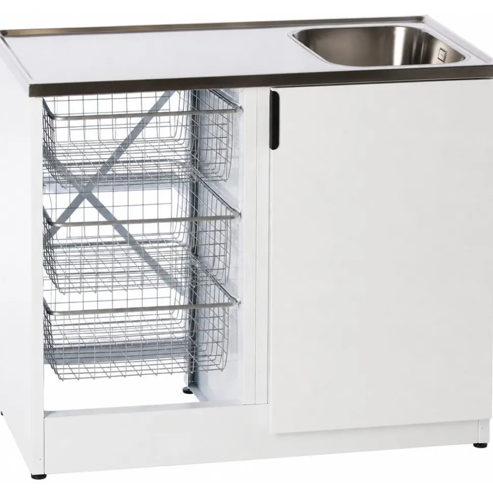 Tiskipöytä allaskaapilla Nimo TB 1000, 1 ovi, 900x1000x600 mm