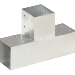 Tolppaliittimet 4kpl T-muoto galvanoitu metalli 91x91mm