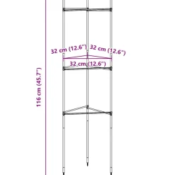 Tomaattihäkki, 116 cm teräs ja PP, eri määrillä ja malleja (38130)