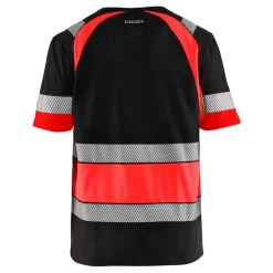 T-paita Blåkläder 3421 Highvis musta/huomiopunainen