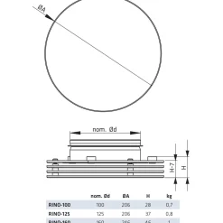 Tuloilmaventtiili Climecon RINO-100 9016 valkoinen