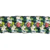 Tuolin pehmuste Home4You BADEN-BADEN 48x165 cm, tumma kukkakuosi, musta