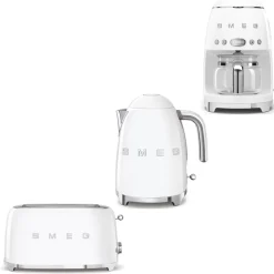 Tuotepaketti Smeg - vedenkeitin KLF03 1,7 l, kahvinkeitin ja leivänpaahdin TSF02