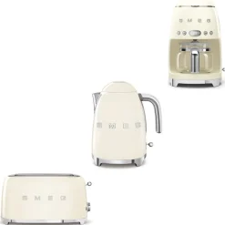 Tuotepaketti Smeg - vedenkeitin KLF03 1,7 l, kahvinkeitin ja leivänpaahdin TSF02
