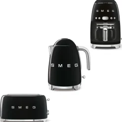 Tuotepaketti Smeg - vedenkeitin KLF03 1,7 l, kahvinkeitin ja leivänpaahdin TSF02