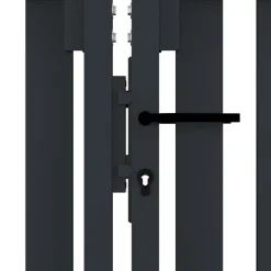 Tuplaovi pihaportti teräs 306x150 cm antrasiitti