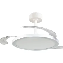 Tuuletinkattovalaisin Trio Kasfjord Starlight Ø106.5cm LED mattavalkoinen
