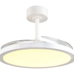 Tuuletinkattovalaisin Trio Kasfjord Starlight Ø106.5cm LED mattavalkoinen