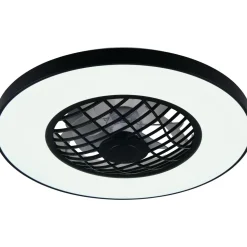 Tuuletinkattovalaisin Trio Linköping Ø59cm LED RGB Bluetooth-kaiutin musta