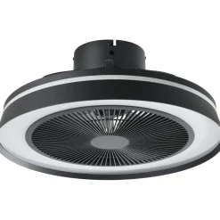Tuuletinvalaisin Eglo Vallonia RGB/CCT LED Ø48cm kaukosäädin musta