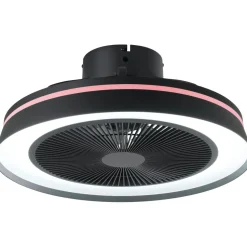 Tuuletinvalaisin Eglo Vallonia RGB/CCT LED Ø48cm kaukosäädin musta