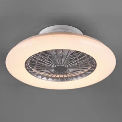 Tuuletinvalaisin Trio Stralsund, Ø50cm, titaani, starlight