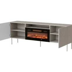 TV-taso + takka Nomla Art Deco 190 EF II, beige/musta