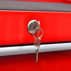 Työkalukärry 7 vetolaatikolla punainen