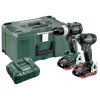 Työkalupaketti Metabo Combo Set 2.1.12 18V BL LiHD SB 18 LT BL + SSD 18 LTX 200 BL sisältää 2x4Ah LiHD-akut ja laturin ASC 55