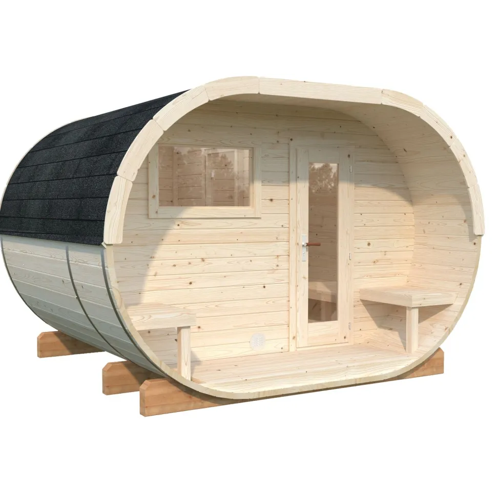 Tynnyrisauna Palmako Anette 328x270cm