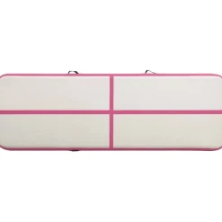 Täytettävä voimistelumatto pumpulla 300x100x15 cm PVC pinkki