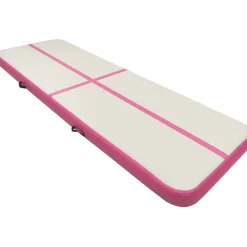 Täytettävä voimistelumatto pumpulla 300x100x15 cm PVC pinkki