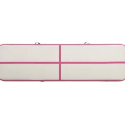 Täytettävä voimistelumatto pumpulla 600x100x15 cm PVC pinkki