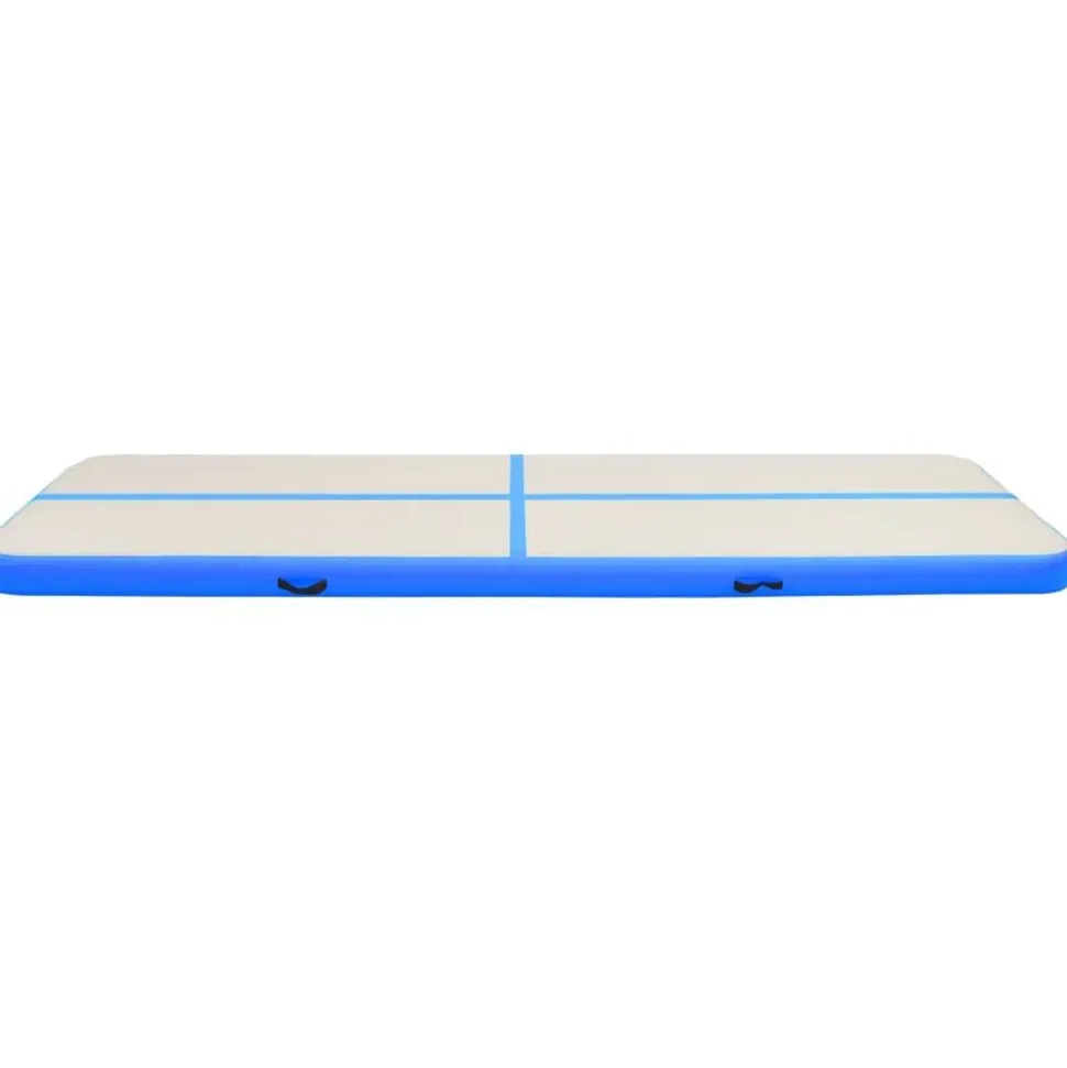 Täytettävä voimistelumatto pumpulla 700x100x15cm PVC sininen