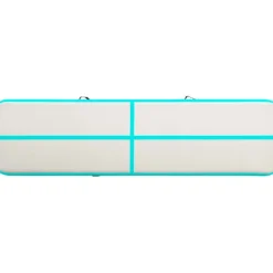 Täytettävä voimistelumatto pumpulla 700x100x15 cm PVC vihreä