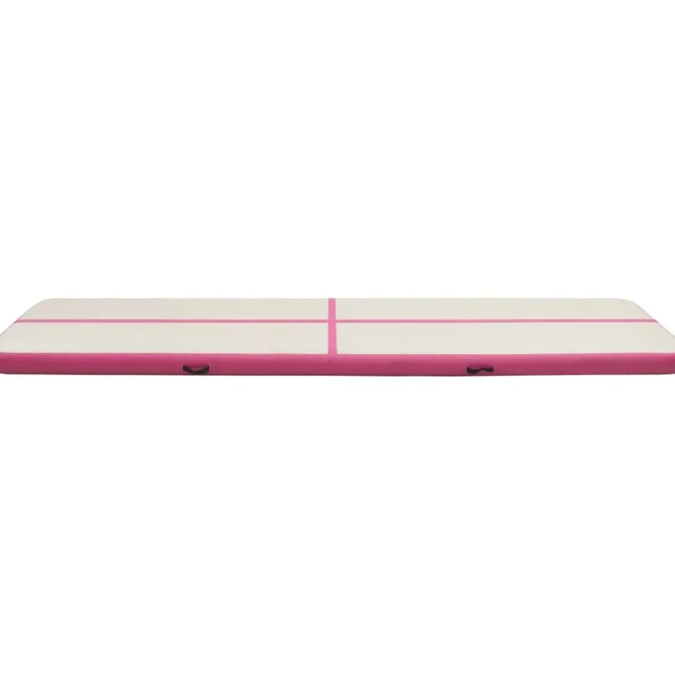 Täytettävä voimistelumatto pumpulla 800x100x15 cm PVC pinkki