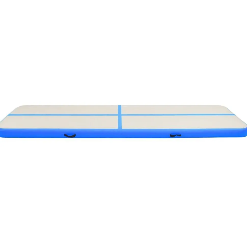Täytettävä voimistelumatto pumpulla 800x100x15cm PVC sininen