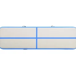 Täytettävä voimistelumatto pumpulla 800x100x15cm PVC sininen