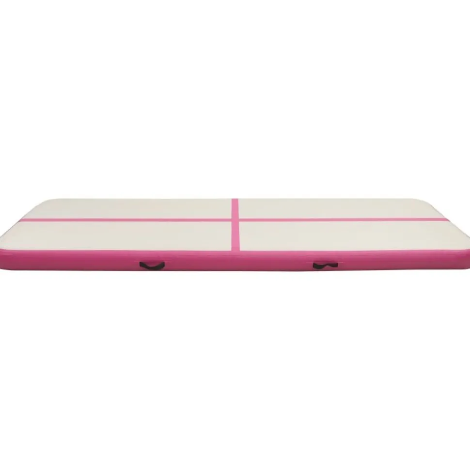 Täytettävä voimistelumatto pumpulla 300x100x20 cm PVC pinkki