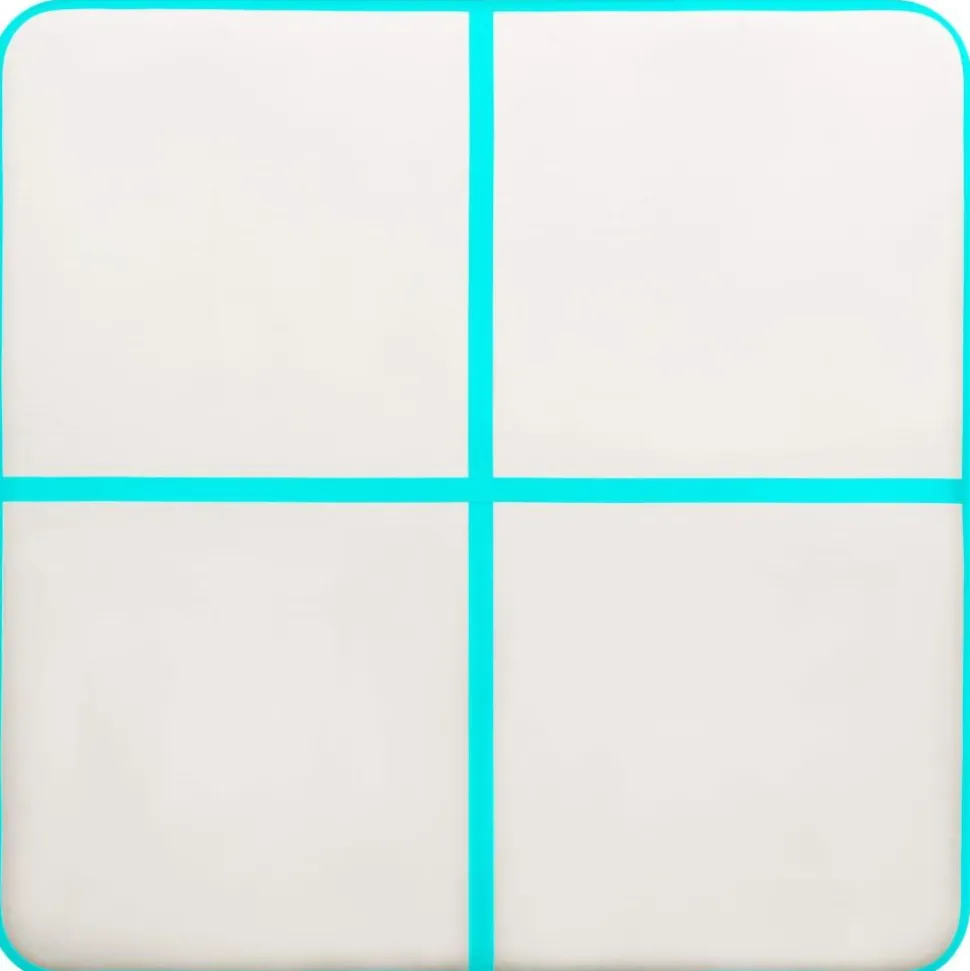 Täytettävä voimistelumatto pumpulla 500x100x15 cm PVC vihreä