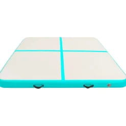 Täytettävä voimistelumatto pumpulla 500x100x15 cm PVC vihreä