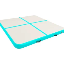 Täytettävä voimistelumatto pumpulla 500x100x15 cm PVC vihreä