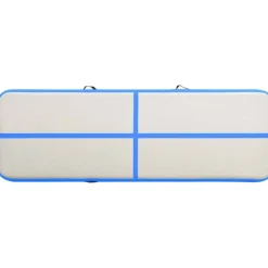 Täytettävä voimistelumatto pumpulla 400x100x20cm PVC sininen
