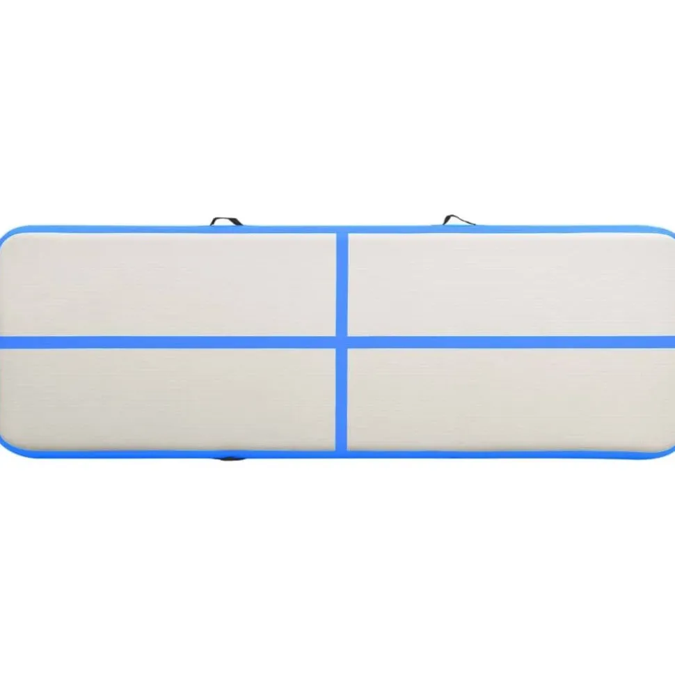 Täytettävä voimistelumatto pumpulla 400x100x20cm PVC sininen