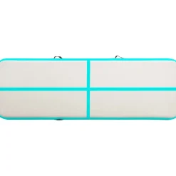 Täytettävä voimistelumatto pumpulla 400x100x20 cm PVC vihreä