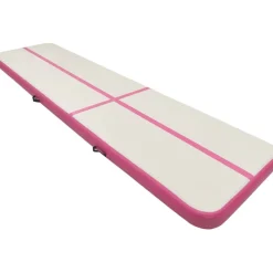 Täytettävä voimistelumatto pumpulla 600x100x20 cm PVC pinkki