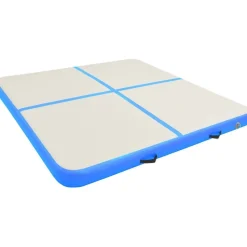 Täytettävä voimistelumatto pumpulla 200x200x10cm PVC sininen