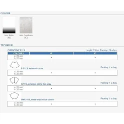 Ulkokulmapala Euroshrink sisäkulmalistaan rst e-211s, 26mm, eri värejä