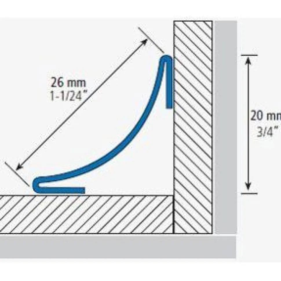 Ulkokulmapala Euroshrink sisäkulmalistaan rst e-211s, 26mm, eri värejä