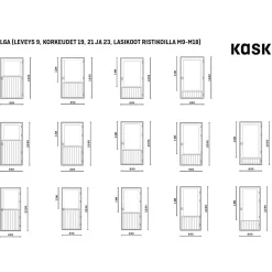 Ulko-ovi Kaskipuu UL7A M12 Huvila mittatilausovi ilman ristikkoa