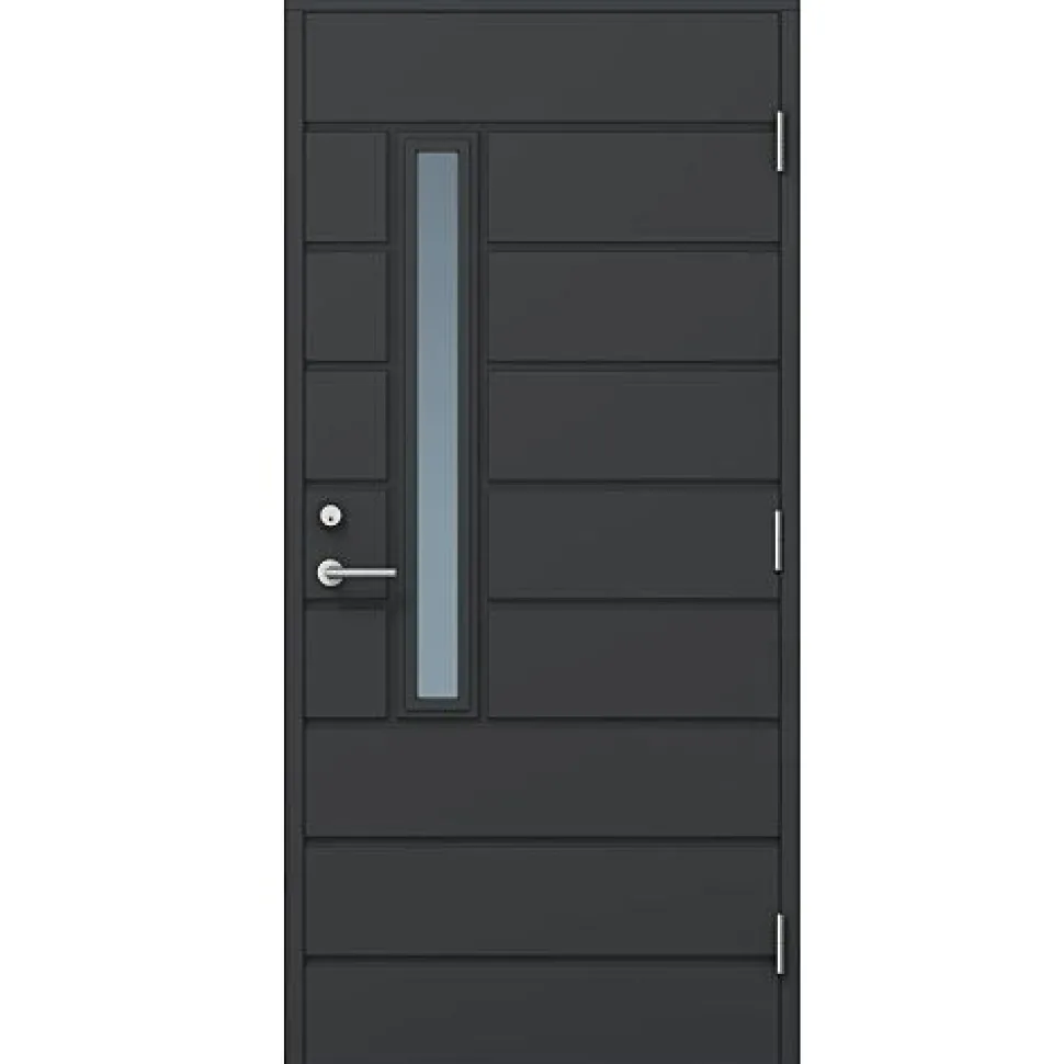 Ulko-ovi Oulux Modern 9-10x21 karmi 115 mm RR23 tummanharmaa