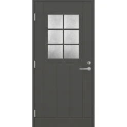 Ulko-ovi Oulux 6R Extra 9-10x21 karmi 115 mm RR23 tummanharmaa