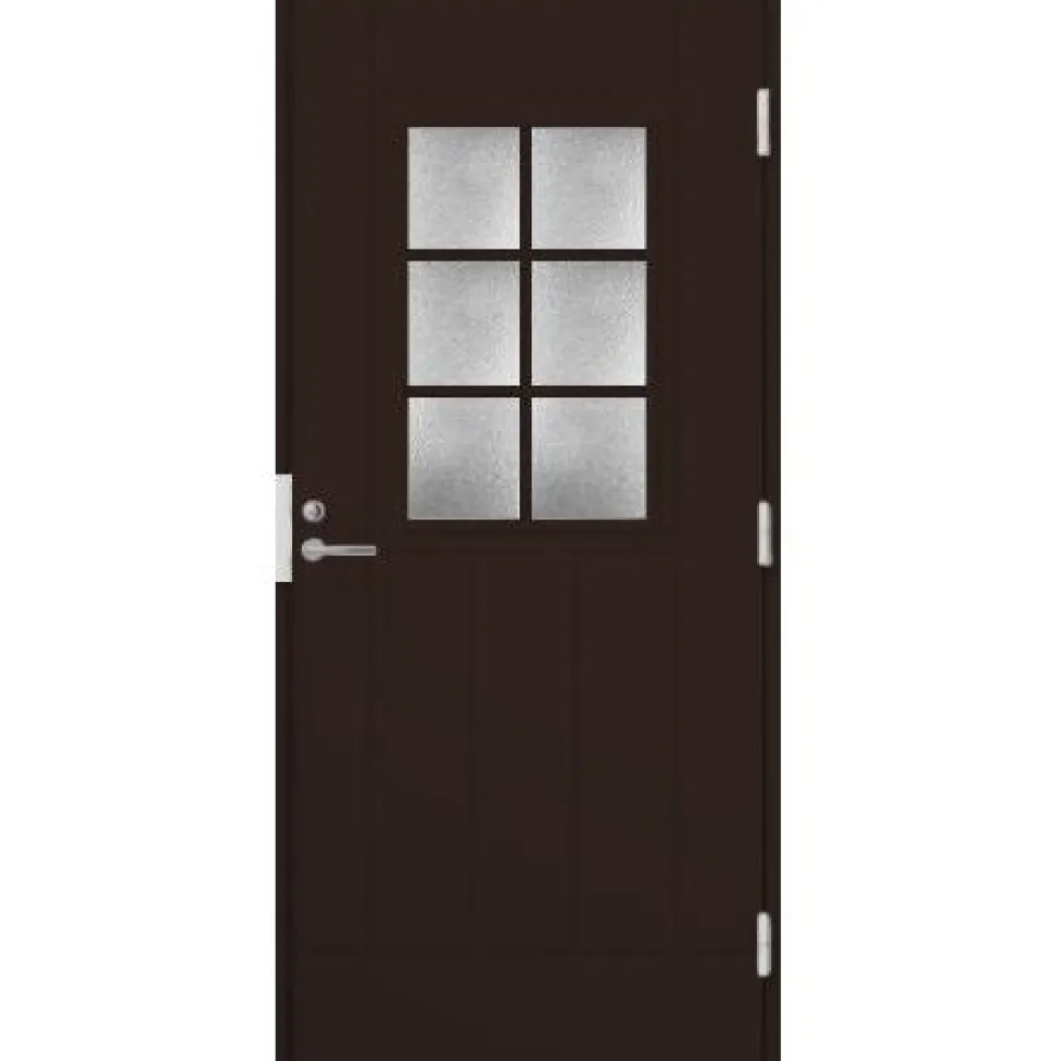 Ulko-ovi Oulux 6R Extra 9-10x21 karmi 115 mm RR32 tummanruskea