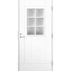 Ulko-ovi Oulux 6R 9-10x21 karmi 92 mm valkoinen
