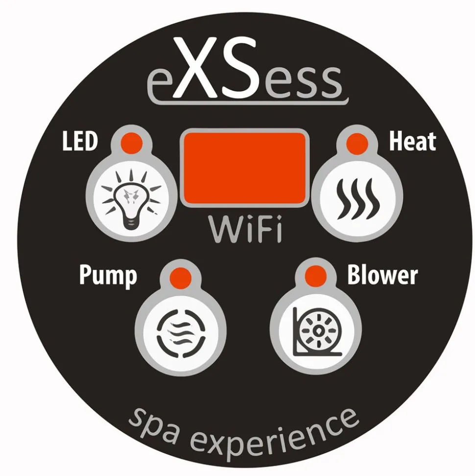 Ulkoporeallas SpaDealers TopSpa xs Wifi 6 hlöä brown/graphite black