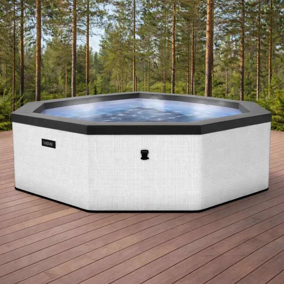 Ulkoporeallas Wave Spa Como, 6 hlöä, 90 suutinta, WiFi, kahdeksankulmainen, koottava, valkoinen
